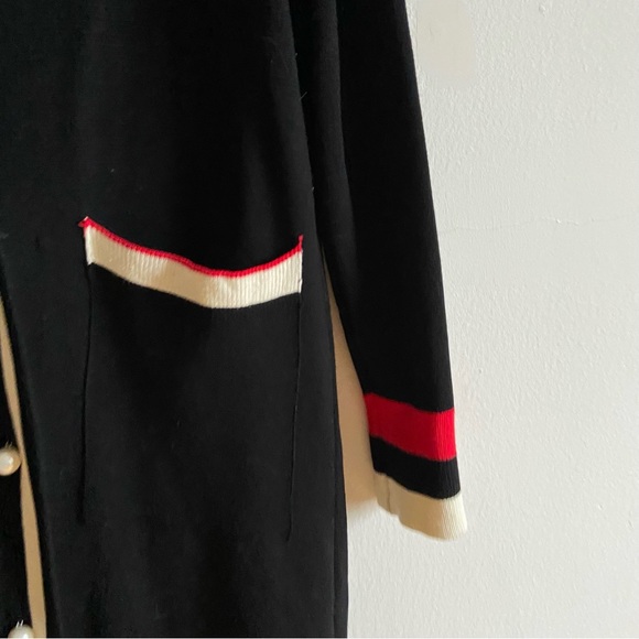 Zara knit black pearl button relaxed fit dress - Picture 5 of 11